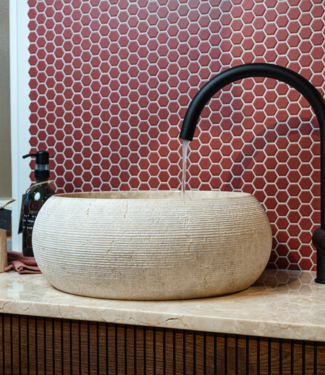 Loutro Bathroomware Afdekbladen | Marmer | Gepolijst Beige | Op Maat