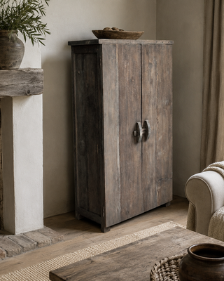 Luksa Home Collection Kast Jent | Antique Grey | H130 x B60 x D30 cm