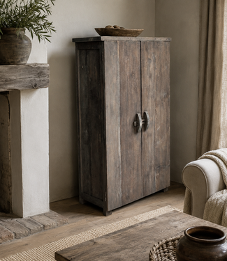 Luksa Home Collection Kast Jent | Antique Grey | H130 x B60 x D30 cm