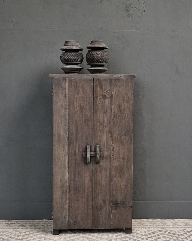 Luksa Home Collection Kast Jent | Antique Grey | H130 x B60 x D30 cm