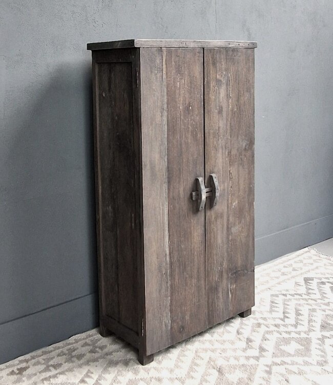 Luksa Home Collection Kast Jent | Antique Grey | H130 x B60 x D30 cm