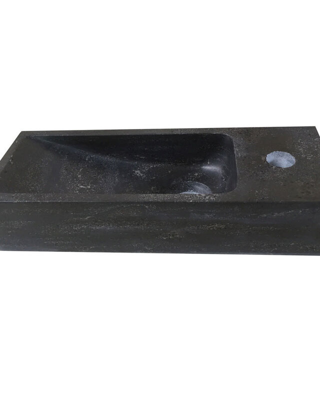 Wiesbaden Raw Fontein Rechts | Hardsteen Gezoet | 38x14x8 cm