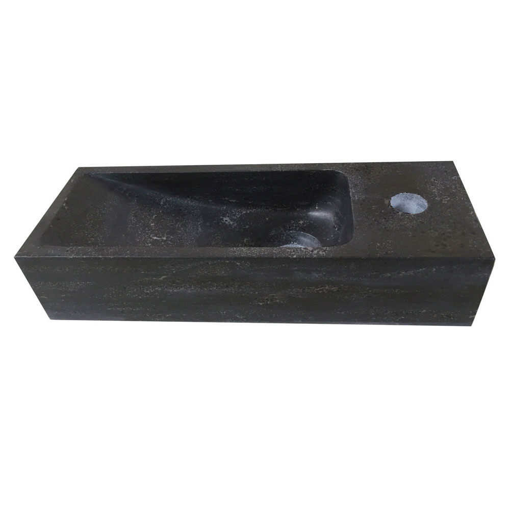Wiesbaden Raw Fontein Rechts | Hardsteen Gezoet | 38x14x8 cm