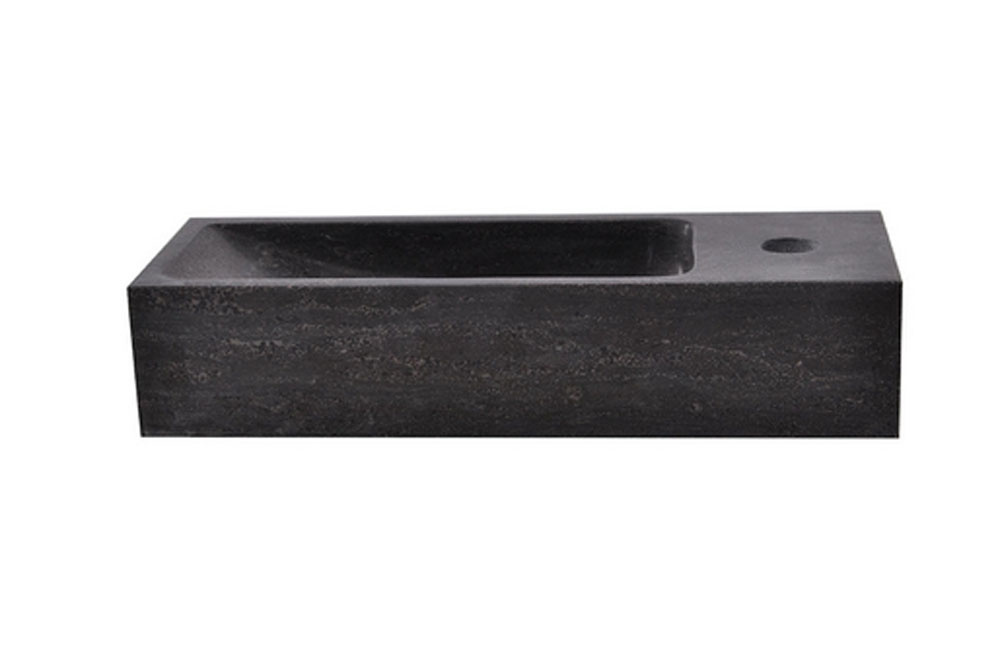 Wiesbaden Raw Fontein Rechts | Hardsteen Gezoet | 38x14x8 cm