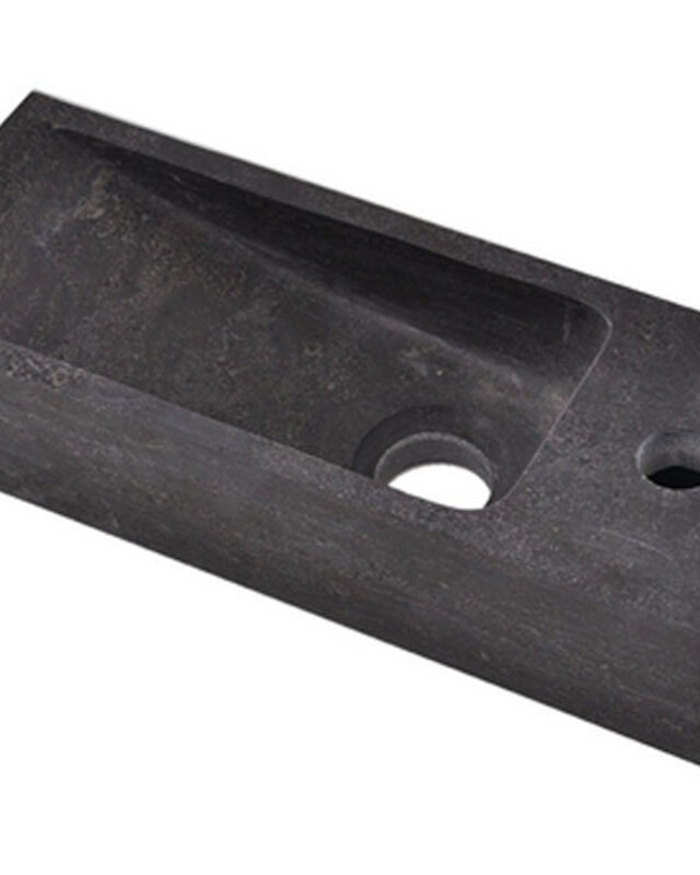 Wiesbaden Raw Fontein Rechts | Hardsteen Gezoet | 38x14x8 cm