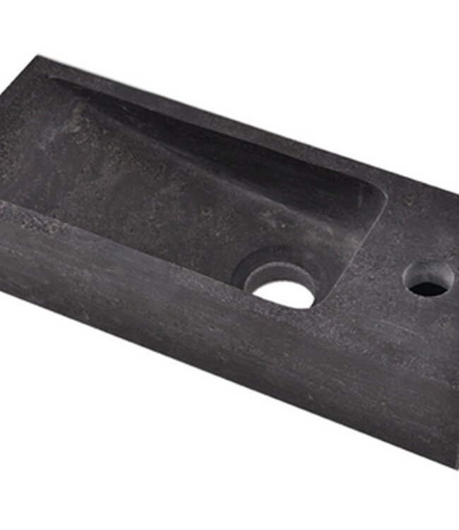 Wiesbaden Raw Fontein Rechts | Hardsteen Gezoet | 38x14x8 cm