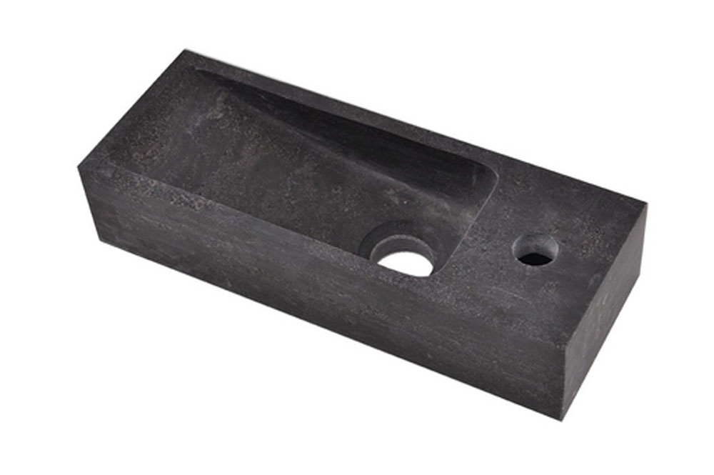 Wiesbaden Raw Fontein Rechts | Hardsteen Gezoet | 38x14x8 cm