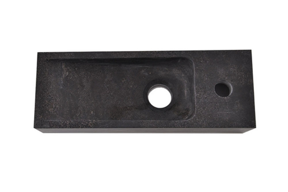 Wiesbaden Raw Fontein Rechts | Hardsteen Gezoet | 38x14x8 cm