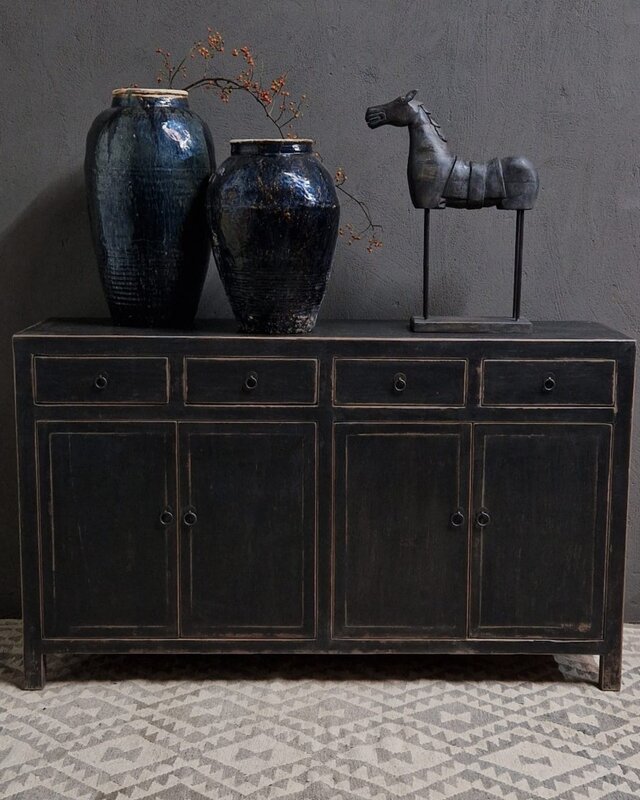 Luksa Home Collection Dressoir Sven | Vintage Matt Black | H92 x B154 x D42 cm