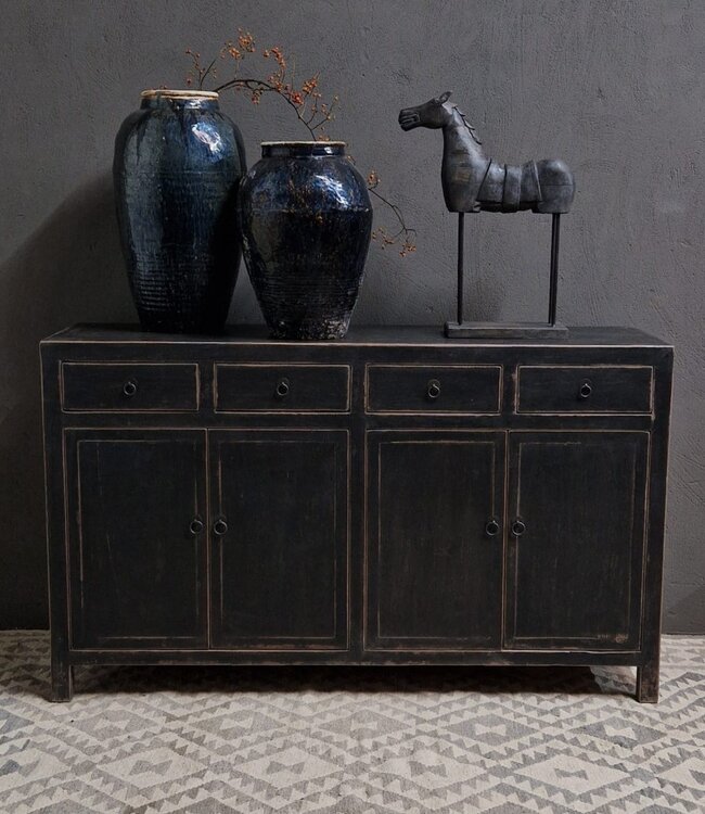 Luksa Home Collection Dressoir Sven | Vintage Matt Black | H92 x B154 x D42 cm