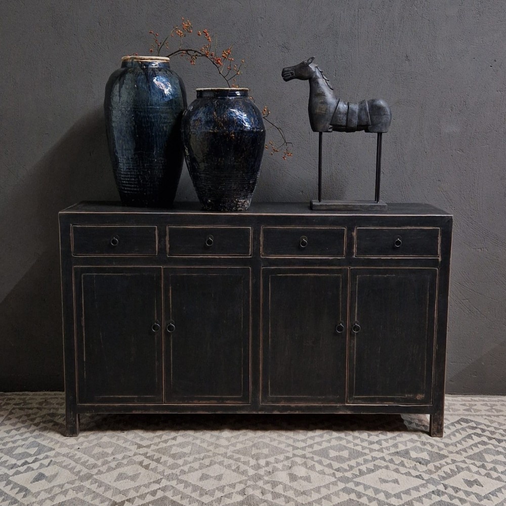 Luksa Home Collection Dressoir Sven | Vintage Matt Black | H92 x B154 x D42 cm