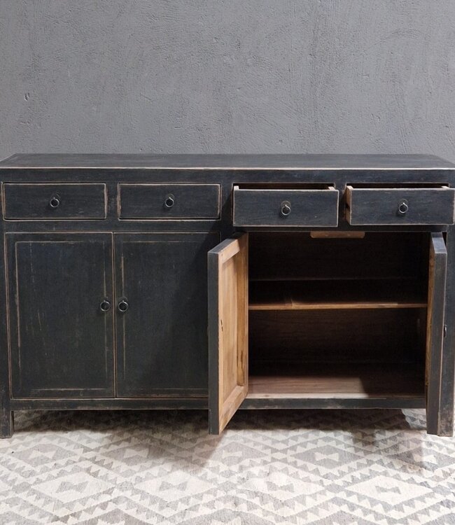 Luksa Home Collection Dressoir Sven | Vintage Matt Black | H92 x B154 x D42 cm