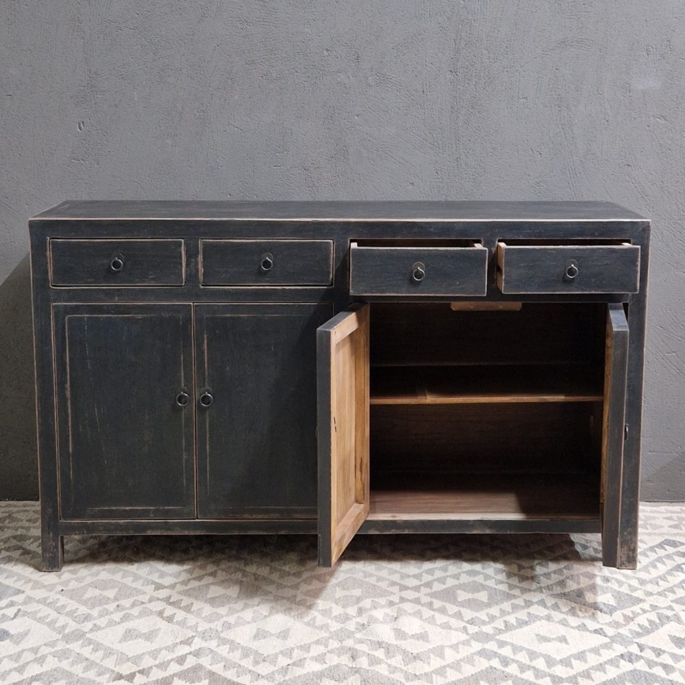 Luksa Home Collection Dressoir Sven | Vintage Matt Black | H92 x B154 x D42 cm