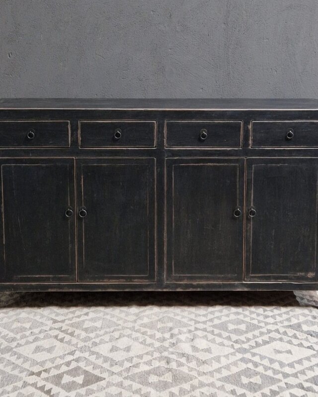 Luksa Home Collection Dressoir Sven | Vintage Matt Black | H92 x B154 x D42 cm