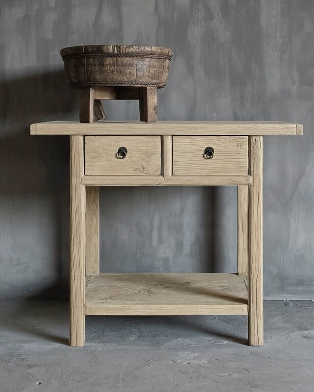 Luksa Home Collection Wandtafel Fedde | Naturel | H80 x B100 x D40 cm