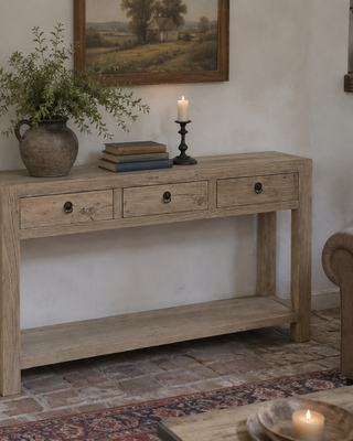 Luksa Home Collection Wandtafel Lian | Naturel | H90 x B140 x D38 cm