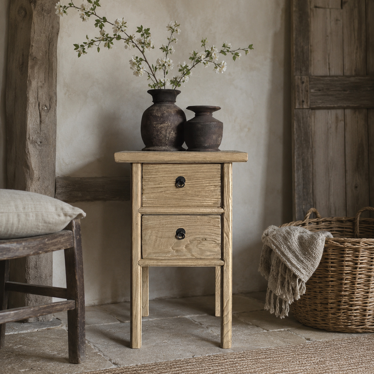Luksa Home Collection Bijzettafel Sya | Naturel | H80 x B50 x D50 cm
