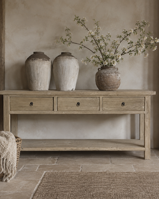 Luksa Home Collection Wandtafel Fedde | Naturel | H80 x B180 x D45 cm