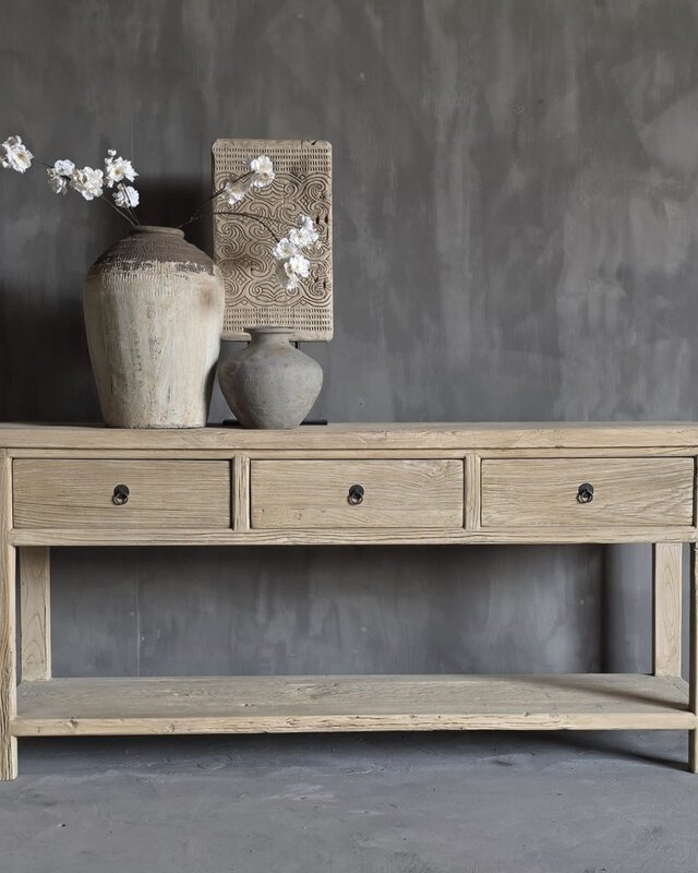 Luksa Home Collection Wandtafel Fedde | Naturel | H80 x B180 x D45 cm