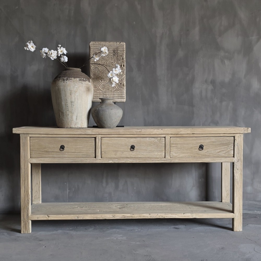 Luksa Home Collection Wandtafel Fedde | Naturel | H80 x B180 x D45 cm