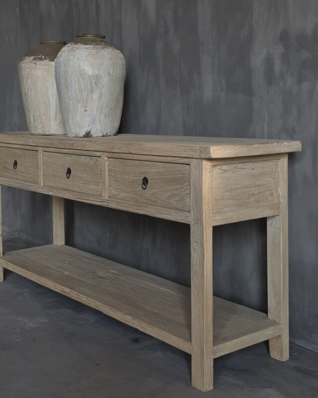 Luksa Home Collection Wandtafel Fedde | Naturel | H80 x B180 x D45 cm