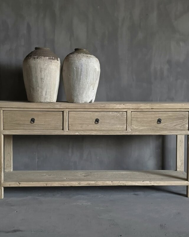 Luksa Home Collection Wandtafel Fedde | Naturel | H80 x B180 x D45 cm