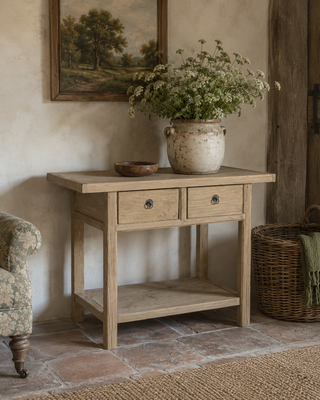 Luksa Home Collection Wandtafel Fedde | Naturel | H83 x B100 x D50 cm