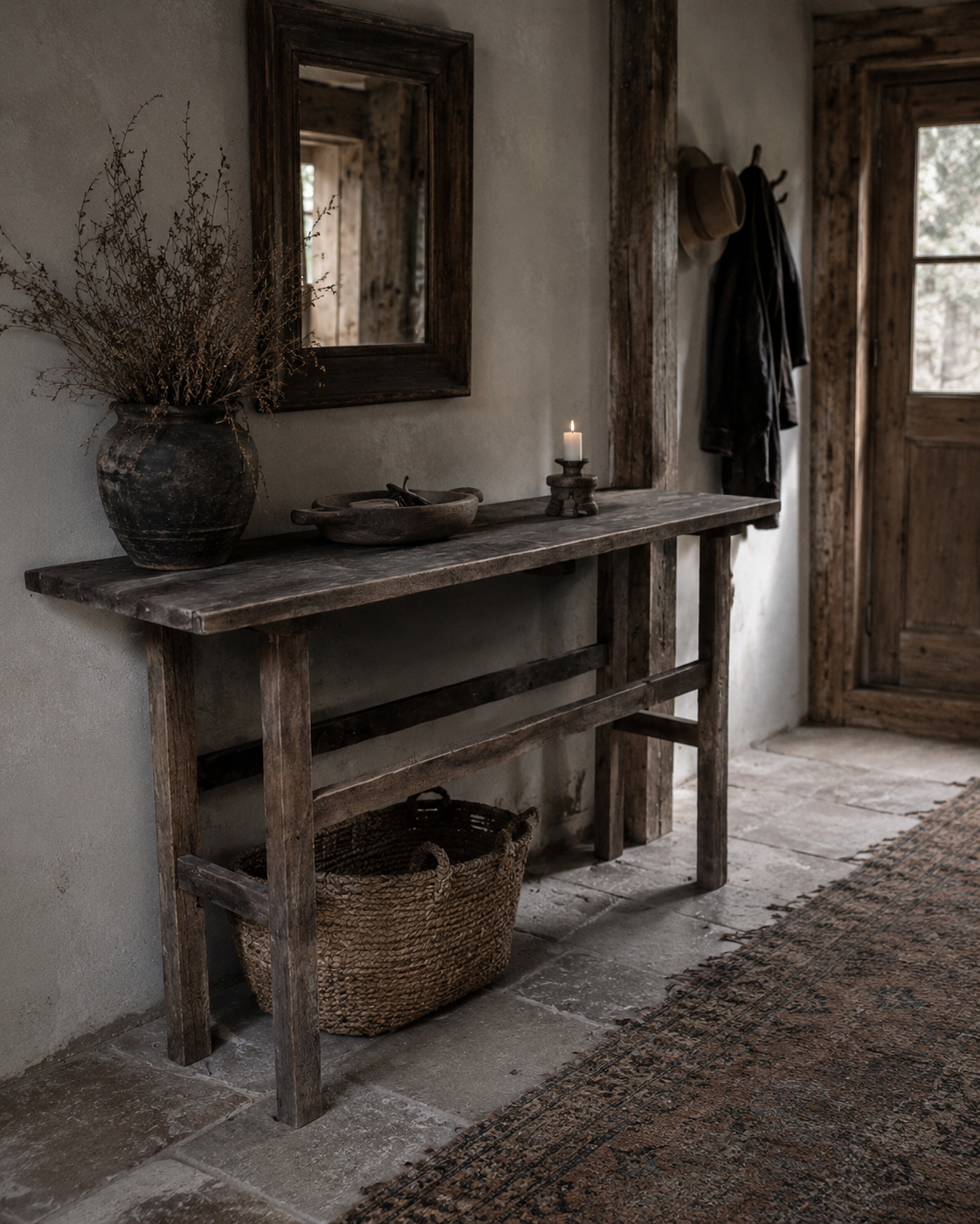 Luksa Home Collection Wandtafel Kyon | Antique Grey | H80 x B160 x D40 cm