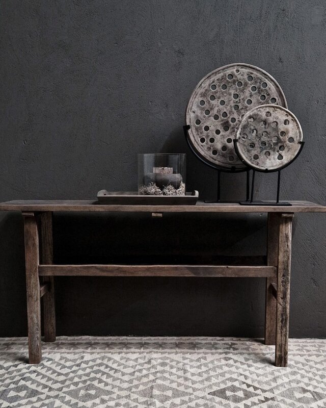 Luksa Home Collection Wandtafel Kyon | Antique Grey | H80 x B160 x D40 cm