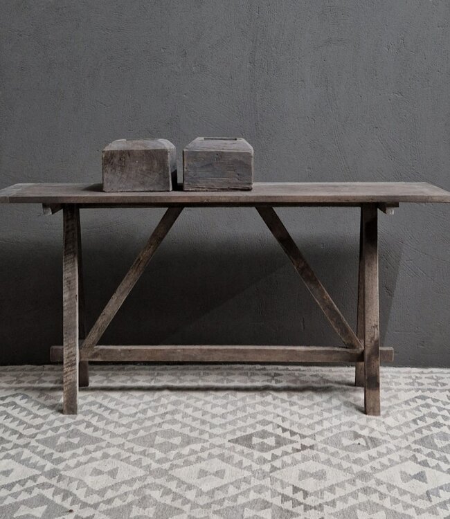 Luksa Home Collection Wandtafel Lei | Antique Grey | H80 x B160 x D40 cm
