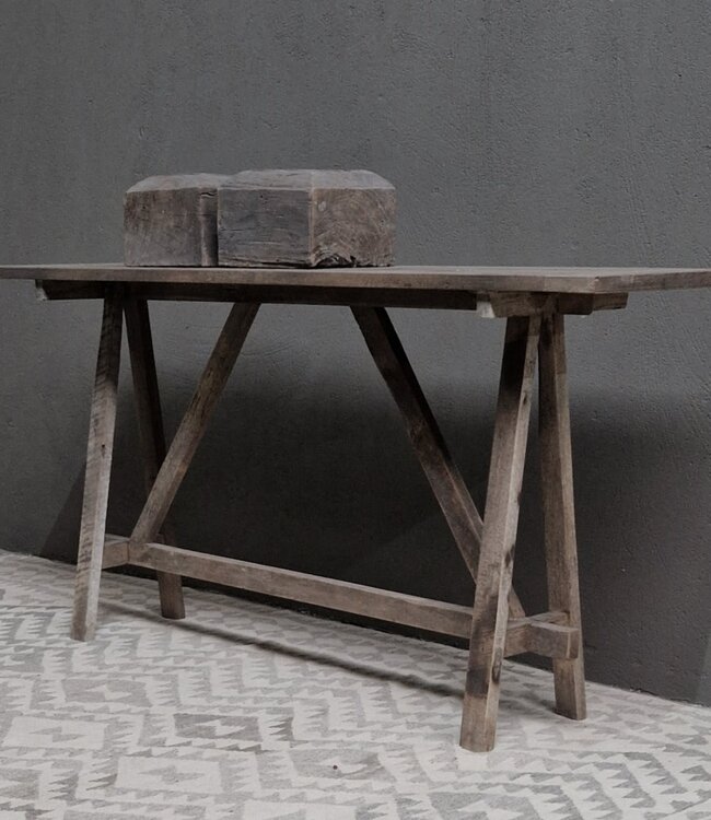 Luksa Home Collection Wandtafel Lei | Antique Grey | H80 x B160 x D40 cm