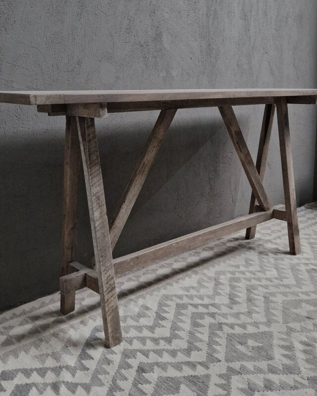 Luksa Home Collection Wandtafel Lei | Antique Grey | H80 x B160 x D40 cm