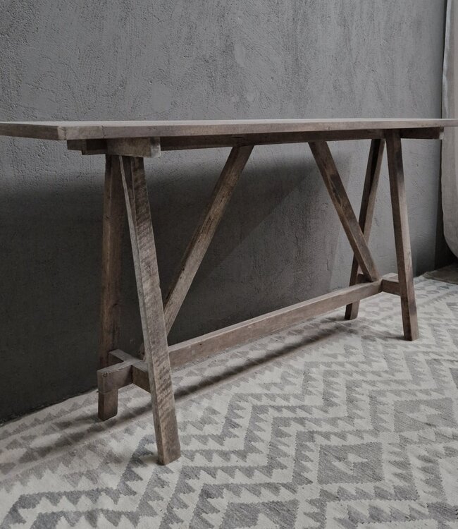Luksa Home Collection Wandtafel Lei | Antique Grey | H80 x B160 x D40 cm