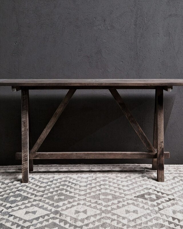 Luksa Home Collection Wandtafel Lei | Antique Grey | H80 x B160 x D40 cm