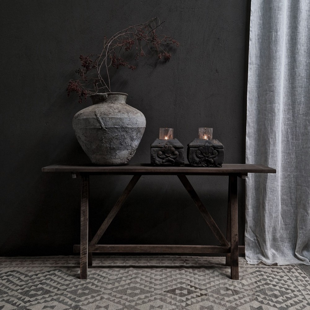 Luksa Home Collection Wandtafel Lei | Antique Grey | H80 x B160 x D40 cm