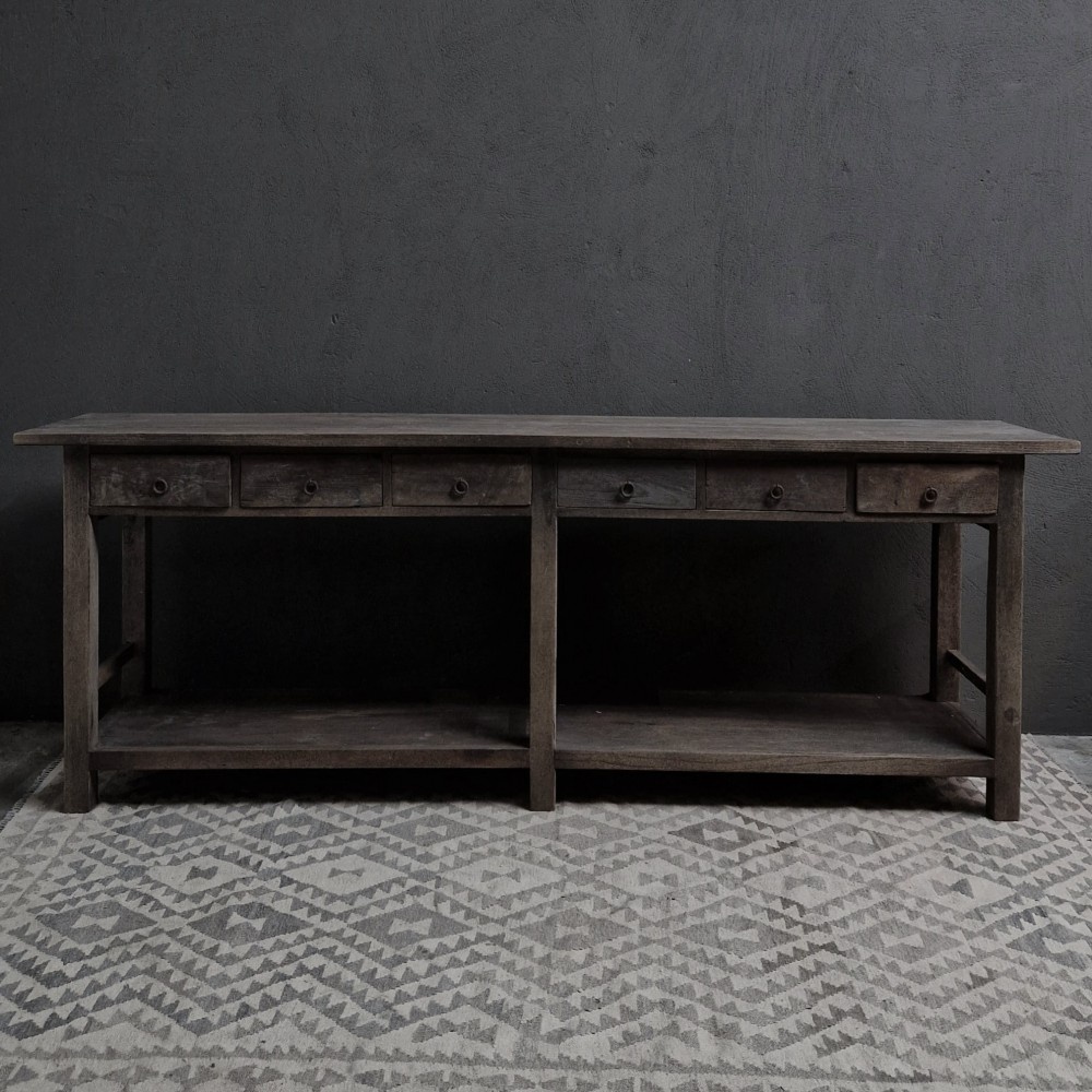 Luksa Home Collection Wandtafel Jensen | Antique Grey | H87 x B240 x D50 cm