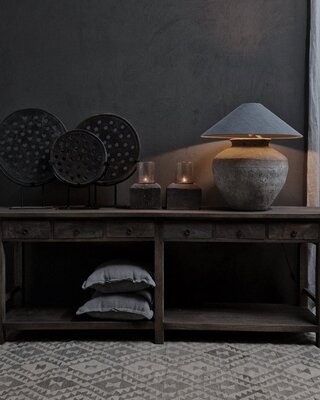 Luksa Home Collection Wandtafel Jensen | Antique Grey | H87 x B240 x D50 cm