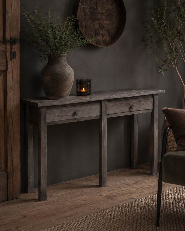 Luksa Home Collection Wandtafel Keen | Antique Grey | H90 x B180 x D46 cm