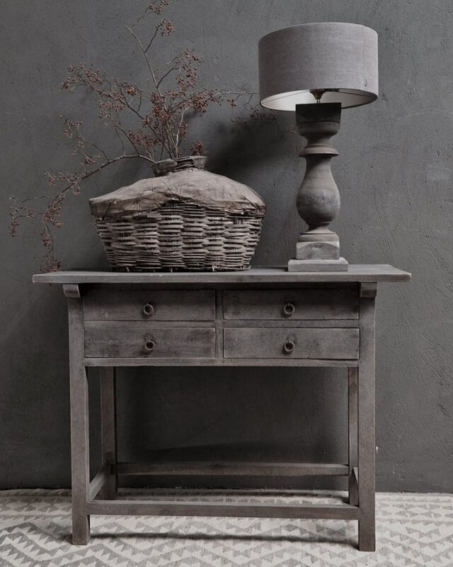 Luksa Home Collection Wandtafel Job | Antique Grey | H90 x B120 x D46 cm