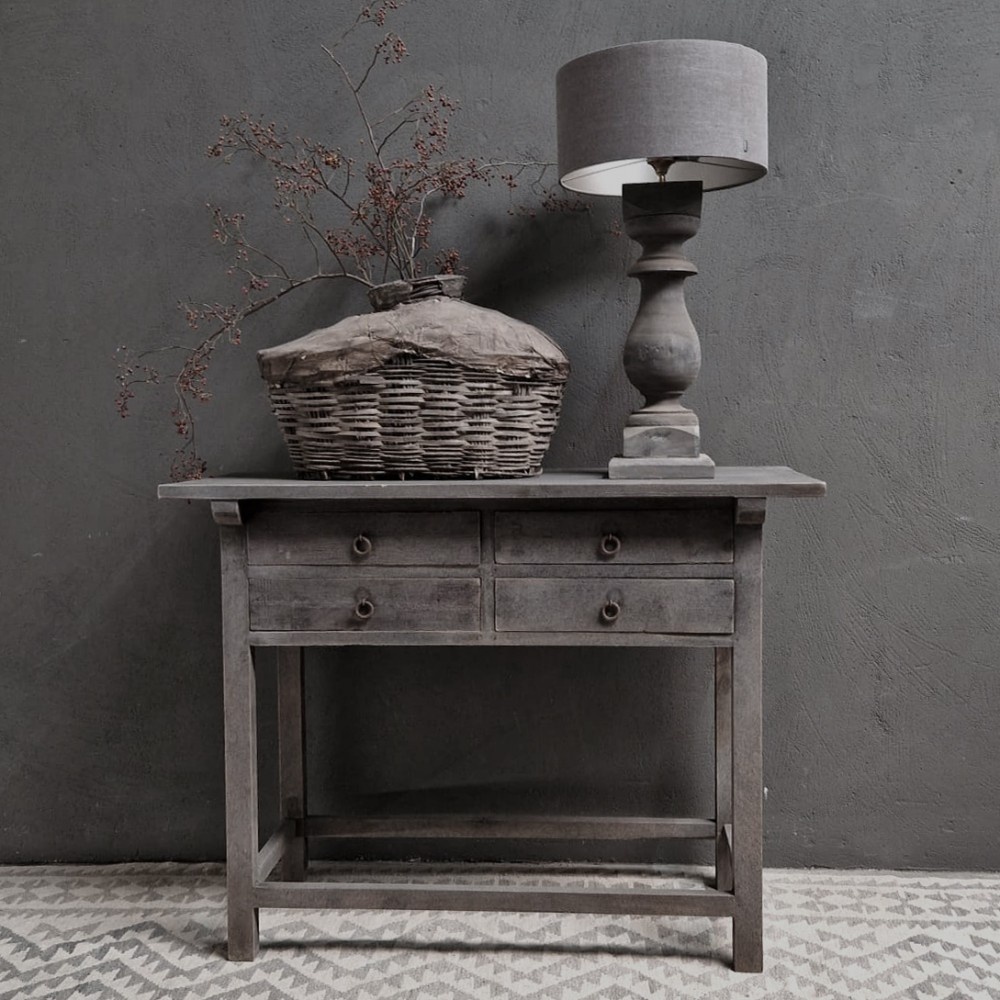 Luksa Home Collection Wandtafel Job | Antique Grey | H90 x B120 x D46 cm