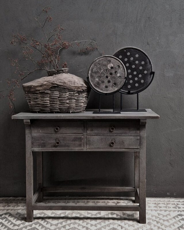 Luksa Home Collection Wandtafel Job | Antique Grey | H90 x B120 x D46 cm