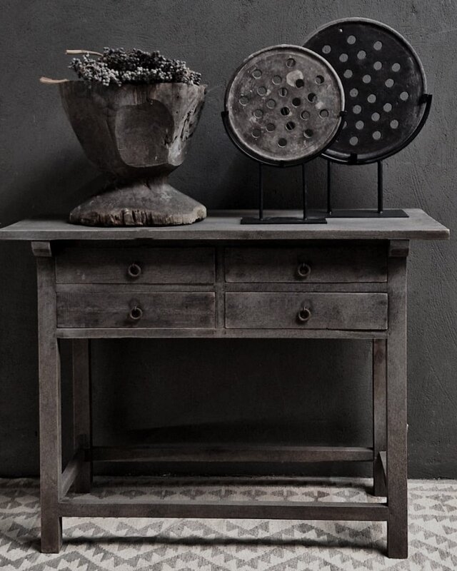 Luksa Home Collection Wandtafel Job | Antique Grey | H90 x B120 x D46 cm