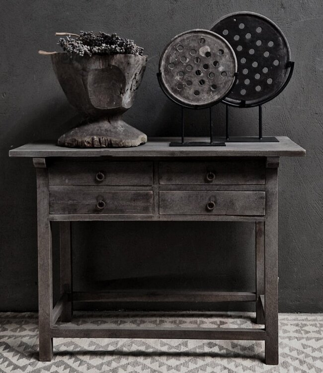 Luksa Home Collection Wandtafel Job | Antique Grey | H90 x B120 x D46 cm