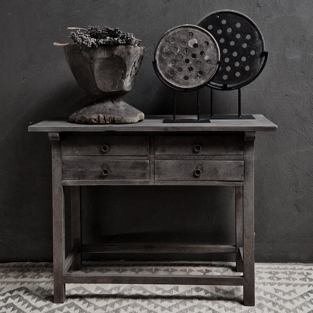 Luksa Home Collection Wandtafel Job | Antique Grey | H90 x B120 x D46 cm