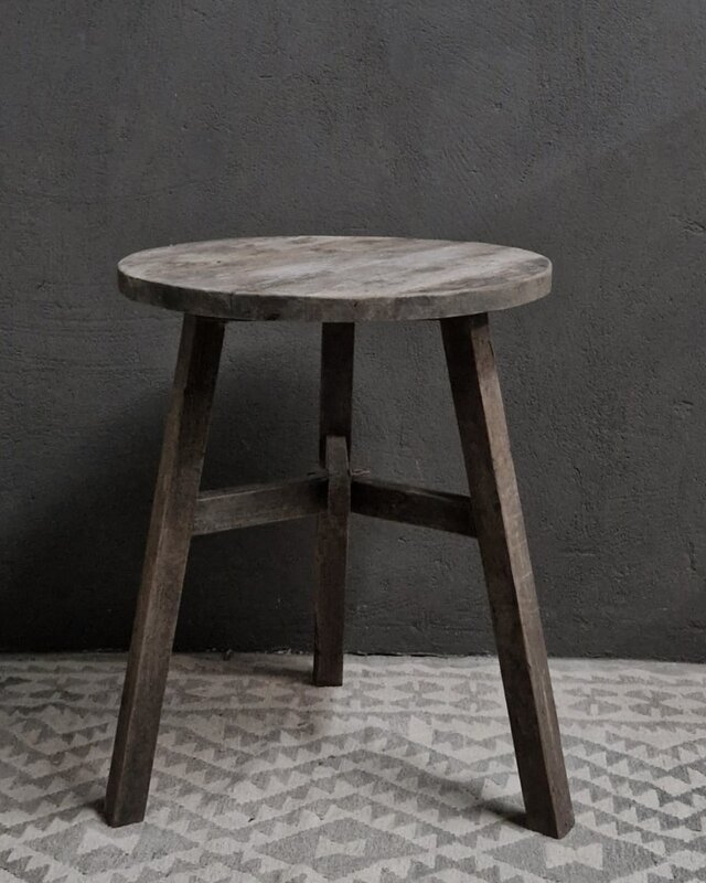 Luksa Home Collection Stoere Bijzettafel/Kruk Yorre | H80 x D60 cm