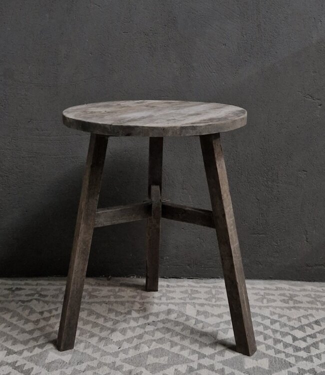 Luksa Home Collection Stoere Bijzettafel/Kruk Yorre | H80 x D60 cm