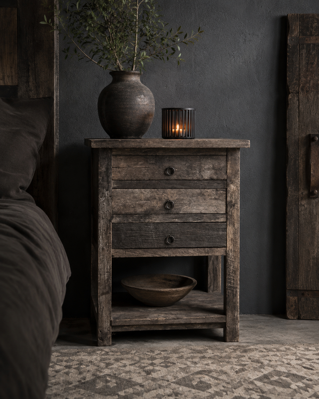 Luksa Home Collection Bijzettafel Suus | Antique Grey | H80 x B50 x D50 cm