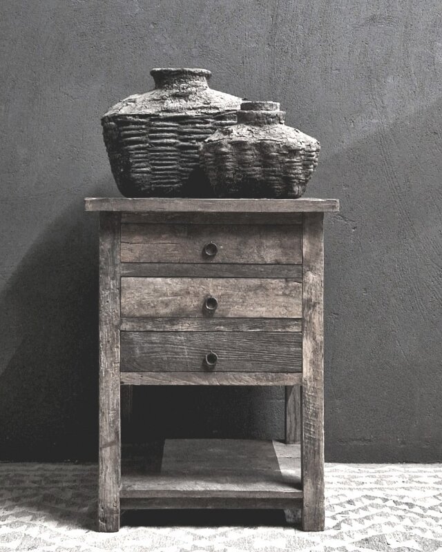 Luksa Home Collection Bijzettafel Suus | Antique Grey | H80 x B50 x D50 cm