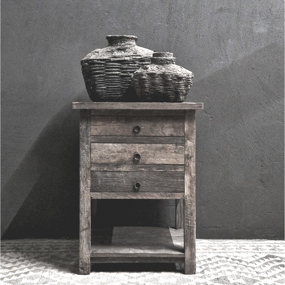 Luksa Home Collection Bijzettafel Suus | Antique Grey | H80 x B50 x D50 cm