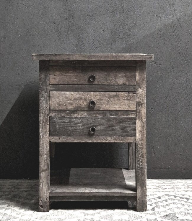Luksa Home Collection Bijzettafel Suus | Antique Grey | H80 x B50 x D50 cm